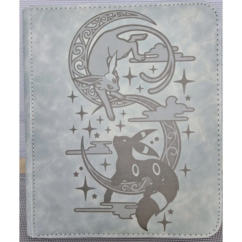 Pokemon Umbreon & Espeon 2x2 Gray Top Loader Binder 112 Cards